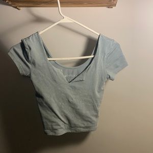 Seriously Soft Washed Notch-Neck Cropped Baby Tee